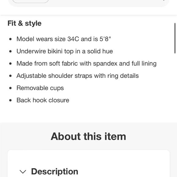 2/$30- Shade shore swim bra teal size 38DD new - Picture 15 of 16